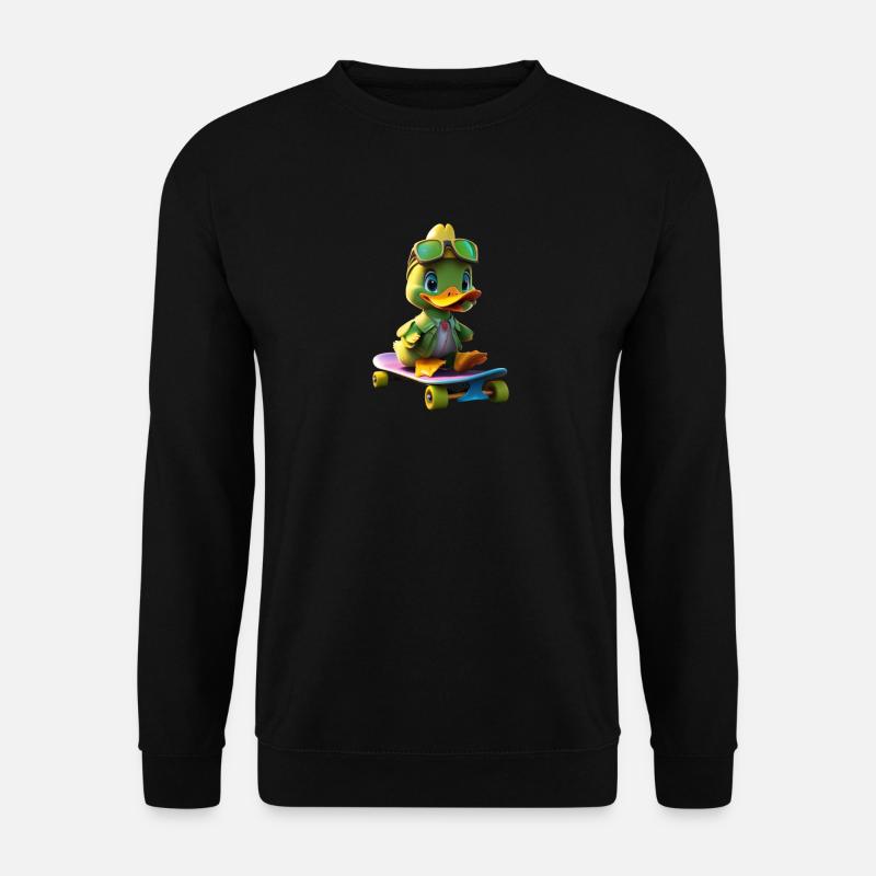 Skating Duck 2 - Unisex Pullover - Schwarz