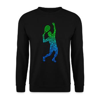 Joueur de tennis Hommes Garçons Joueur de tennis Enfants - Sweat-shirt Unisexe - noir - Devant - Alina (178cm) & Michal (187cm)