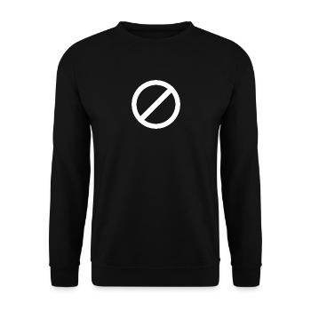 Stop | Symbol | White | gift idea - Unisex Sweatshirt - black - Front - Alina (178cm) & Michal (187cm)