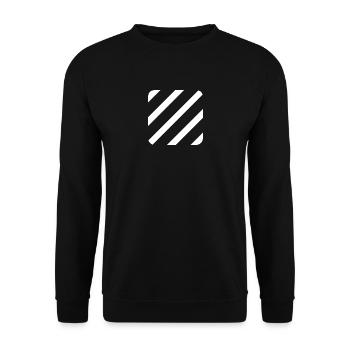 Stripes | White | gift idea - Unisex Sweatshirt - black - Front - Alina (178cm) & Michal (187cm)