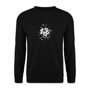 Timeless Floral Elegance – Nature’s Beauty - Unisex Pullover - Schwarz - Vorne - Alina (178cm) & Michal (187cm)