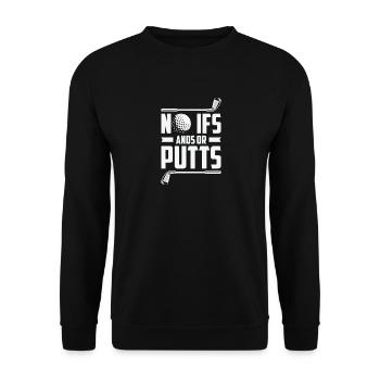 Golfspieler Golfplatz Golfer - Unisex Pullover - Schwarz - Vorne - Alina (178cm) & Michal (187cm)