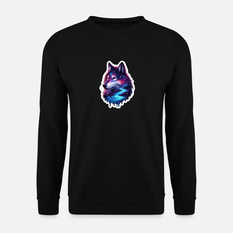 Wolve céleste - Sweat-shirt Unisexe - noir