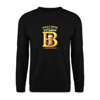 Tagesdosis Vitamin B - Unisex Pullover - Schwarz - Vorne - Alina (178cm) & Michal (187cm)