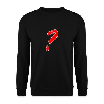 Question mark - Unisex Sweatshirt - black - Front - Alina (178cm) & Michal (187cm)