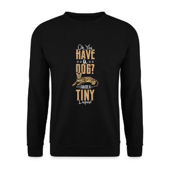 Bengal Cat - Unisex Sweatshirt - black - Front - Alina (178cm) & Michal (187cm)
