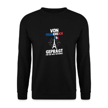 Français Français France - Sweat-shirt Unisexe - noir - Devant - Alina (178cm) & Michal (187cm)