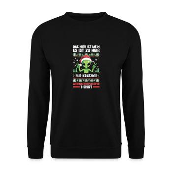 Père Noël Noël laid Noël - Sweat-shirt Unisexe - noir - Devant - Alina (178cm) & Michal (187cm)