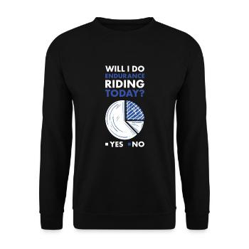 Rider Will I Do Endurance Riding Today - Unisex Pullover - Schwarz - Vorne - Alina (178cm) & Michal (187cm)