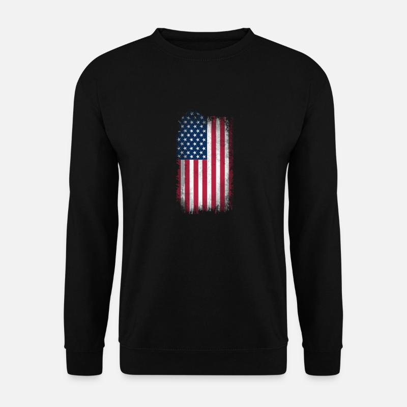 Eroded USA Flag - Unisex Pullover - Schwarz