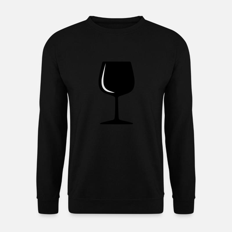 Weinglas - Unisex Pullover - Schwarz