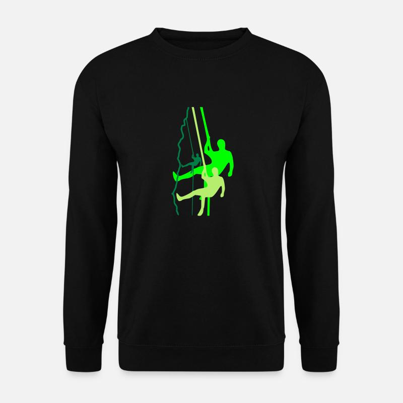 Climber rappelling - Unisex Sweatshirt - black