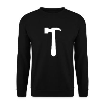 Hammer 2 - Unisex Sweatshirt - black - Front - Alina (178cm) & Michal (187cm)