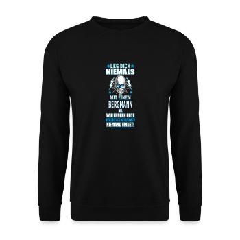 BERGMANN - Unisex Pullover - Schwarz - Vorne - Alina (178cm) & Michal (187cm)