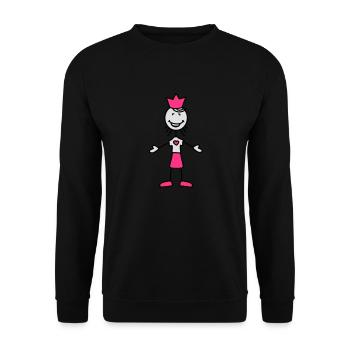happy_princess - Unisex Sweatshirt - black - Front - Alina (178cm) & Michal (187cm)