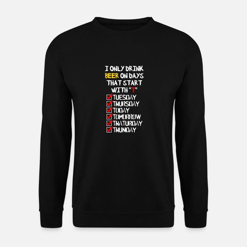 Beer everyday - Unisex Pullover - Schwarz