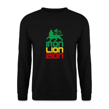 iron lion zion - Sweat-shirt Unisexe - noir - Devant - Alina (178cm) & Michal (187cm)