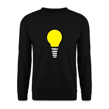 Light bulb (3 colors) - Sweat-shirt Unisexe - noir - Devant - Alina (178cm) & Michal (187cm)