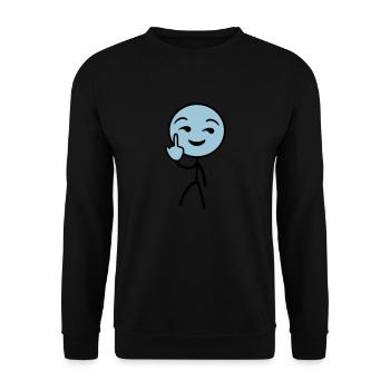 Fuck you stickman (2 col) - Unisex Pullover - Schwarz - Vorne - Alina (178cm) & Michal (187cm)