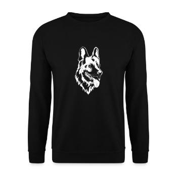 German shepherd dog - Unisex Sweatshirt - black - Front - Alina (178cm) & Michal (187cm)