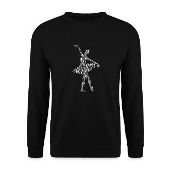 Ballerina Tänzerin Ballett Leidenschaft Tutu - Unisex Pullover - Schwarz - Vorne - Alina (178cm) & Michal (187cm)
