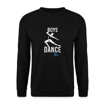 Boys Dance Too Guy Ballet Young Man Dancer - Unisex Sweatshirt - black - Front - Alina (178cm) & Michal (187cm)