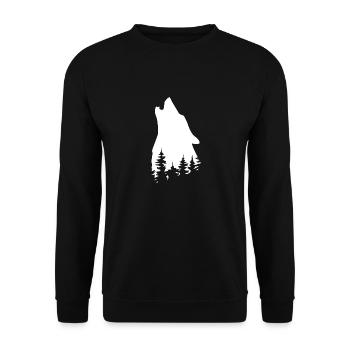 Der Mond ist meine Sonne - Unisex Pullover - Schwarz - Vorne - Alina (178cm) & Michal (187cm)