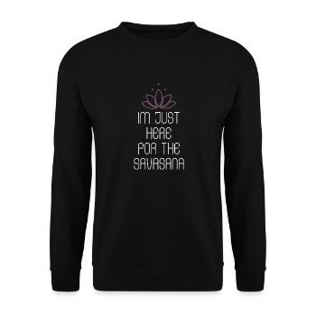 Cadeau de yoga Savasana - Sweat-shirt Unisexe - noir - Devant - Alina (178cm) & Michal (187cm)