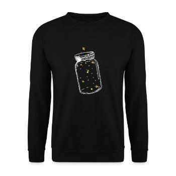 Lightning Bugs Catching Fireflies I Fireflies - Unisex Sweatshirt - black - Front - Alina (178cm) & Michal (187cm)