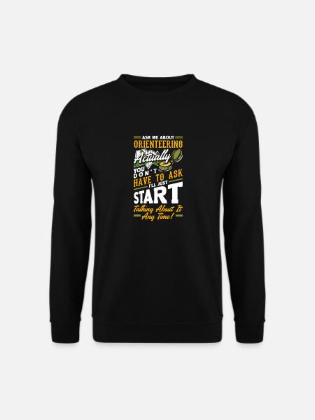 Orienteer Runner Running Ask Me About Orienteering - Unisex Pullover - Schwarz