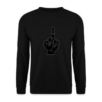 Doigt noir - Sweat-shirt Unisexe - noir - Devant - Alina (178cm) & Michal (187cm)