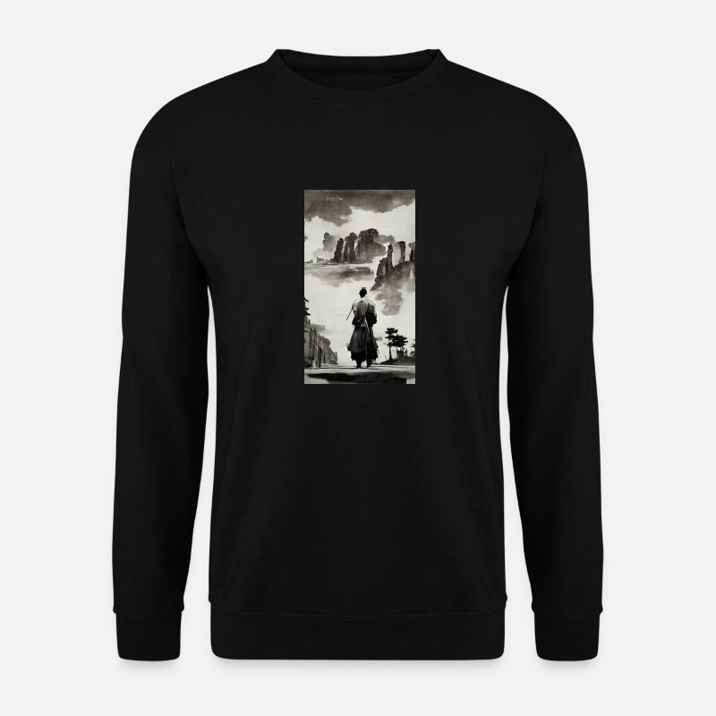 Samurai Japanese Dark - Unisex Sweatshirt - black