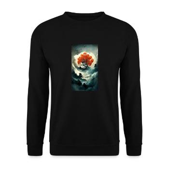 Tree Chinese - Unisex Sweatshirt - black - Front - Alina (178cm) & Michal (187cm)
