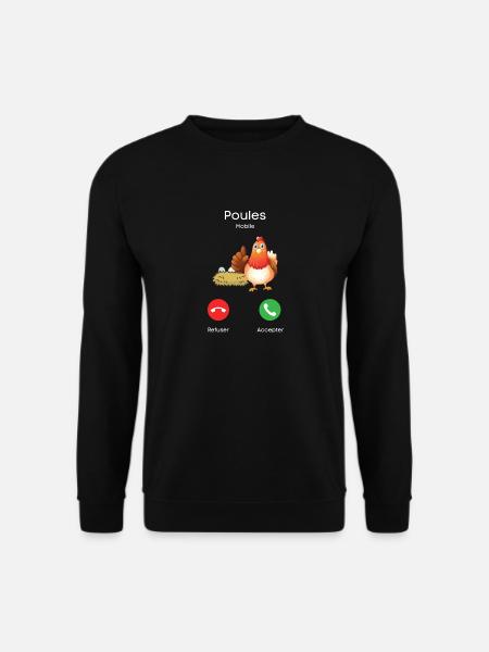 appel des poules - Sweat-shirt Unisexe - noir