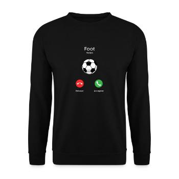 appel du foot - Sweat-shirt Unisexe - noir - Devant - Alina (178cm) & Michal (187cm)