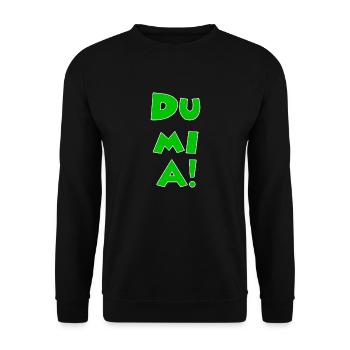 dumia minnie grün rand weiß - Unisex Pullover - Schwarz - Vorne - Alina (178cm) & Michal (187cm)
