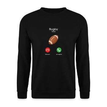 appel du rugby - Sweat-shirt Unisexe - noir - Devant - Alina (178cm) & Michal (187cm)