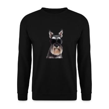 Miniature Schnauzer - Unisex Sweatshirt - black - Front - Alina (178cm) & Michal (187cm)