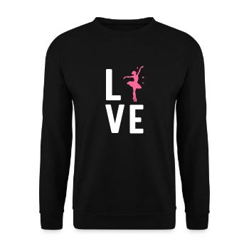 Ballett Ballerina Tanzen Dance Love - Unisex Pullover - Schwarz - Vorne - Alina (178cm) & Michal (187cm)