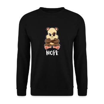 Non Cochon d'Inde paresseux drôle - Sweat-shirt Unisexe - noir - Devant - Alina (178cm) & Michal (187cm)