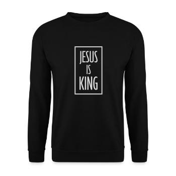 jesus is king quote - Unisex Sweatshirt - black - Front - Alina (178cm) & Michal (187cm)