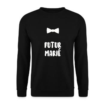 Futur marié - Sweat-shirt Unisexe - noir - Devant - Alina (178cm) & Michal (187cm)