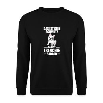Hund Frenchie - Unisex Pullover - Schwarz - Vorne - Alina (178cm) & Michal (187cm)