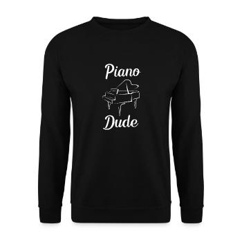 Piano Dude Piano Music Cadeaux pour pianistes - Sweat-shirt Unisexe - noir - Devant - Alina (178cm) & Michal (187cm)