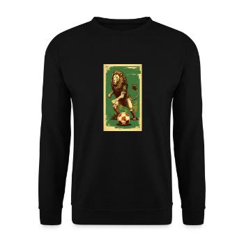 Löwe - Unisex Pullover - Schwarz - Vorne - Alina (178cm) & Michal (187cm)