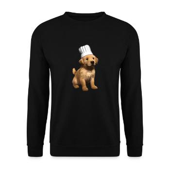 Golden Retriever Restaurateur Chien Chiot Chiens de cuisine - Sweat-shirt Unisexe - noir - Devant - Alina (178cm) & Michal (187cm)