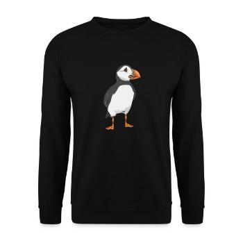 puffin puffin auke birds Lunde - Unisex Sweatshirt - black - Front - Alina (178cm) & Michal (187cm)