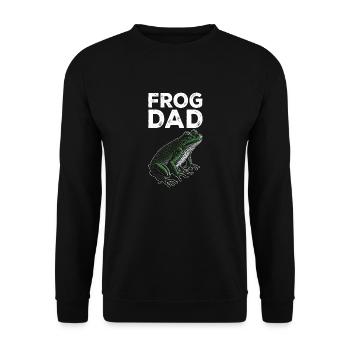 Men Herpetologist Amphibian Father Frog Dad - Unisex Sweatshirt - black - Front - Alina (178cm) & Michal (187cm)