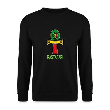 RASTAFARI ANKH REGGAE RASTA - Sweat-shirt Unisexe - noir - Devant - Alina (178cm) & Michal (187cm)