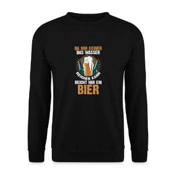 Da mir keiner das Wasser reichen kann reicht mir e - Unisex Pullover - Schwarz - Vorne - Alina (178cm) & Michal (187cm)
